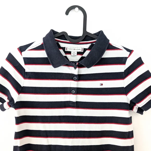 Tommy Hilfiger Girl'sClassic Striped Polo Dress Sporty Chic ~ Size 12-14 L - Picture 4 of 11